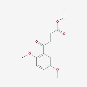 molecular formula C14H18O5 B1325988 Ethyl 4-(2,5-dimethoxyphenyl)-4-oxobutyrate CAS No. 898758-26-4