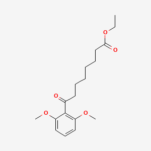 molecular formula C18H26O5 B1325996 Ethyl 8-(2,6-dimethoxyphenyl)-8-oxooctanoate CAS No. 898758-53-7