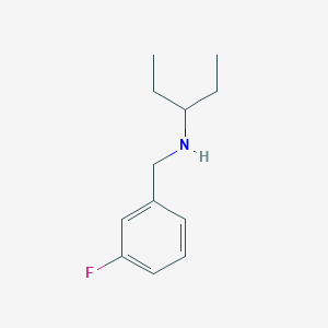 molecular formula C12H18FN B13259975 [(3-Fluorophenyl)methyl](pentan-3-YL)amine 