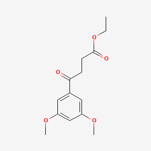 molecular formula C14H18O5 B1325999 Ethyl 4-(3,5-dimethoxyphenyl)-4-oxobutyrate CAS No. 898758-59-3