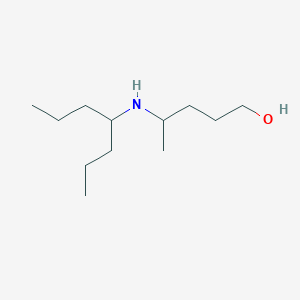 molecular formula C12H27NO B13260169 4-[(Heptan-4-yl)amino]pentan-1-ol 