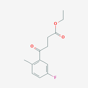 Ethyl 4-(2-methyl-5-fluorophenyl)-4-oxobutyrate