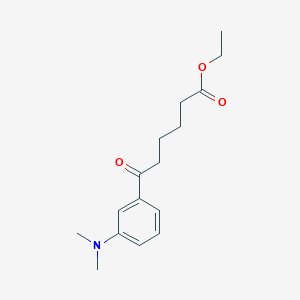 molecular formula C16H23NO3 B1326020 Ethyl 6-[3-(N,N-dimethylamino)phenyl]-6-oxohexanoate CAS No. 951885-86-2