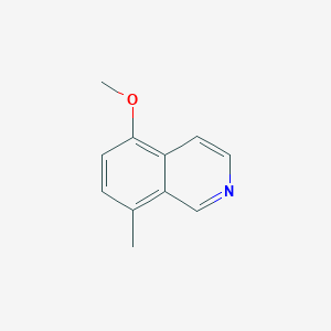 molecular formula C11H11NO B13260288 5-Methoxy-8-methylisoquinoline 