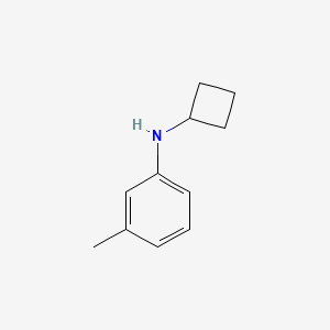 molecular formula C11H15N B13260341 N-cyclobutyl-3-methylaniline 