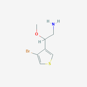 molecular formula C7H10BrNOS B13260376 2-(4-Bromothiophen-3-yl)-2-methoxyethan-1-amine 