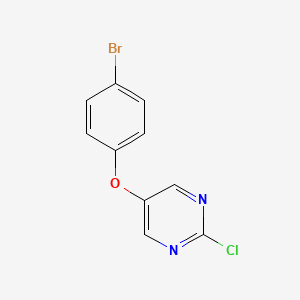 molecular formula C10H6BrClN2O B13260391 5-(4-Bromophenoxy)-2-chloropyrimidine 