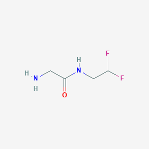 molecular formula C4H8F2N2O B13260414 2-amino-N-(2,2-difluoroethyl)acetamide 