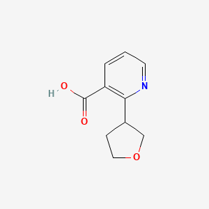 molecular formula C10H11NO3 B13260420 2-(Tetrahydrofuran-3-yl)nicotinic acid 