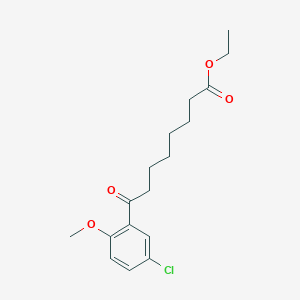 molecular formula C17H23ClO4 B1326046 Ethyl 8-(5-chloro-2-methoxyphenyl)-8-oxooctanoate CAS No. 951886-81-0