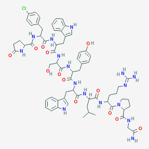 molecular formula C67H83ClN16O13 B132605 LHRH, 4-Clphe(2)-Trp(3,6)- CAS No. 143873-63-6