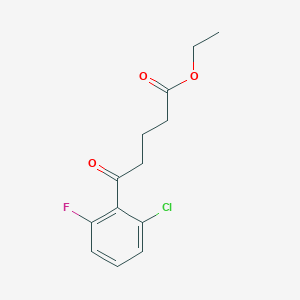 molecular formula C13H14ClFO3 B1326052 Ethyl 5-(2-chloro-6-fluorophenyl)-5-oxovalerate CAS No. 951887-08-4