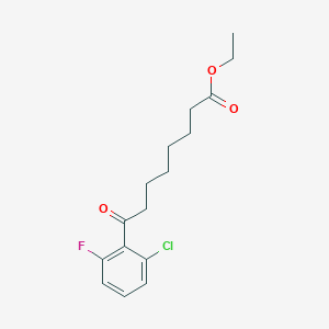 molecular formula C16H20ClFO3 B1326055 8-(2-氯-6-氟苯基)-8-氧代辛酸乙酯 CAS No. 951887-17-5