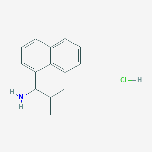 molecular formula C14H18ClN B13260561 2-Methyl-1-(naphthalen-1-yl)propan-1-amine hydrochloride 