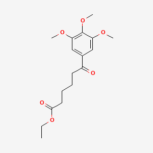 molecular formula C17H24O6 B1326070 Ethyl 6-(3,4,5-trimethoxyphenyl)-6-oxohexanoate CAS No. 951887-71-1