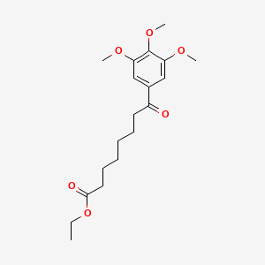 molecular formula C19H28O6 B1326071 Ethyl 8-(3,4,5-trimethoxyphenyl)-8-oxooctanoate CAS No. 951887-79-9