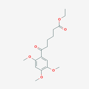 molecular formula C17H24O6 B1326074 Ethyl 6-(2,4,5-trimethoxyphenyl)-6-oxohexanoate CAS No. 951887-91-5