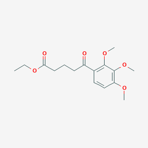 molecular formula C16H22O6 B1326075 Ethyl 5-(2,3,4-trimethoxyphenyl)-5-oxovalerate CAS No. 854859-30-6