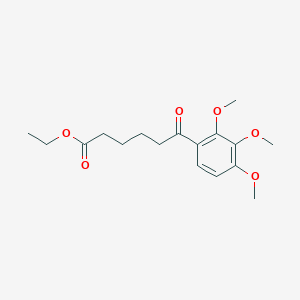 molecular formula C17H24O6 B1326076 Ethyl 6-(2,3,4-trimethoxyphenyl)-6-oxohexanoate CAS No. 951888-03-2