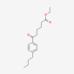 molecular formula C18H26O3 B1326078 Ethyl 6-(4-n-Butylphenyl)-6-oxohexanoate CAS No. 951888-70-3