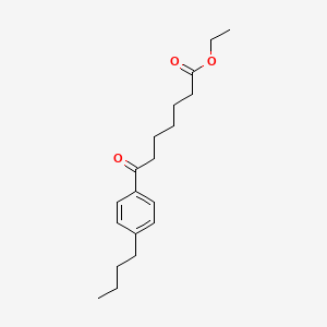 molecular formula C19H28O3 B1326079 Ethyl 7-(4-n-Butylphenyl)-7-oxoheptanoate CAS No. 951888-74-7