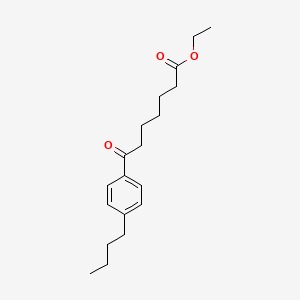 molecular formula C19H28O3 B1326079 Ethyl 7-(4-butylphenyl)-7-oxoheptanoate CAS No. 951888-74-7