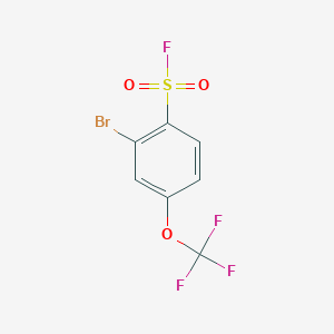 molecular formula C7H3BrF4O3S B13260790 2-Bromo-4-(trifluoromethoxy)benzene-1-sulfonyl fluoride 