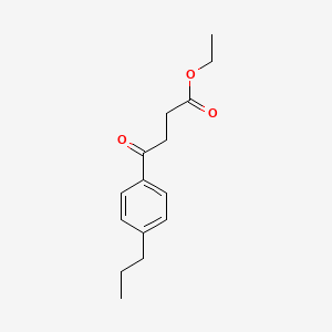 molecular formula C15H20O3 B1326081 Ethyl 4-(4-n-Propylphenyl)-4-oxobutanoate CAS No. 57821-80-4