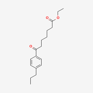 molecular formula C18H26O3 B1326083 Ethyl 7-(4-n-Propylphenyl)-7-oxoheptanoate CAS No. 951888-86-1