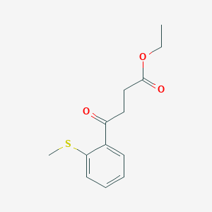 molecular formula C13H16O3S B1326085 Ethyl 4-[2-(Methylthio)phenyl]-4-oxobutanoate CAS No. 951888-94-1