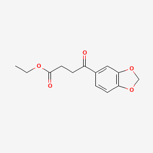 molecular formula C13H14O5 B1326087 Ethyl 4-(benzo[d][1,3]dioxol-5-yl)-4-oxobutanoate CAS No. 951889-25-1