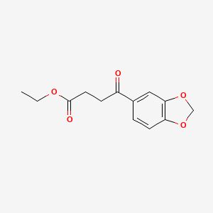 molecular formula C13H14O5 B1326087 Ethyl 4-[3,4-(Methylenedioxy)phenyl]-4-oxobutanoate CAS No. 951889-25-1