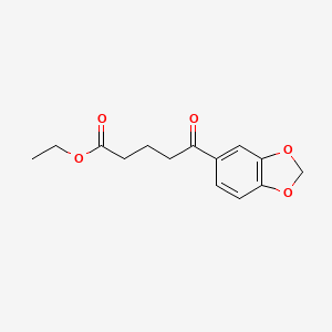 molecular formula C14H16O5 B1326088 Ethyl 5-(benzo[d][1,3]dioxol-5-yl)-5-oxopentanoate CAS No. 951889-28-4