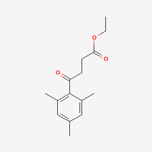molecular formula C15H20O3 B1326095 Ethyl 4-(2,4,6-trimethylphenyl)-4-oxobutanoate CAS No. 31419-99-5