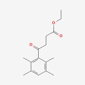 molecular formula C16H22O3 B1326097 Ethyl 4-(2,3,5,6-tetramethylphenyl)-4-oxobutanoate CAS No. 40888-48-0