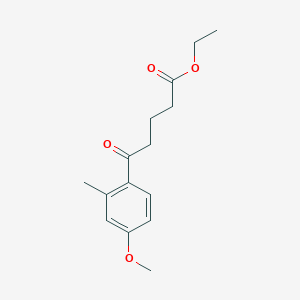 molecular formula C15H20O4 B1326103 Ethyl 5-(4-methoxy-2-methylphenyl)-5-oxovalerate CAS No. 951889-70-6