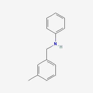 molecular formula C14H15N B13261032 N-[(3-methylphenyl)methyl]aniline 