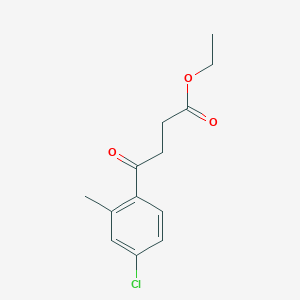 molecular formula C13H15ClO3 B1326104 Ethyl 4-(4-chloro-2-methylphenyl)-4-oxobutanoate CAS No. 951889-73-9