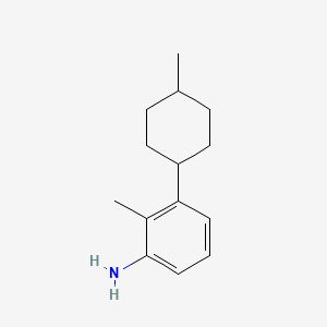 molecular formula C14H21N B13261097 2-Methyl-3-(4-methylcyclohexyl)aniline 