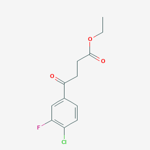 Ethyl 4-(4-chloro-3-fluorophenyl)-4-oxobutanoate