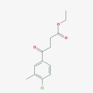 molecular formula C13H15ClO3 B1326115 4-(4-氯-3-甲基苯基)-4-氧代丁酸乙酯 CAS No. 951890-12-3