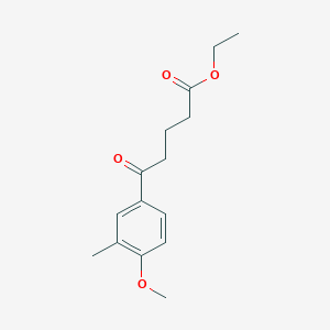 molecular formula C15H20O4 B1326117 Ethyl 5-(4-methoxy-3-methylphenyl)-5-oxovalerate CAS No. 951890-18-9