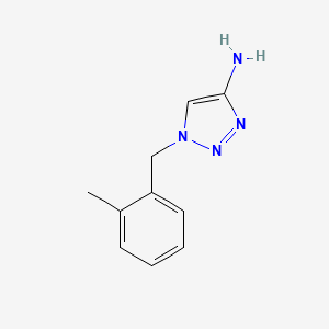 molecular formula C10H12N4 B13261194 1-[(2-Methylphenyl)methyl]-1H-1,2,3-triazol-4-amine 