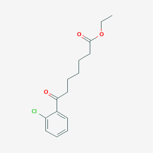 molecular formula C15H19ClO3 B1326123 Ethyl 7-(2-chlorophenyl)-7-oxoheptanoate CAS No. 898759-07-4