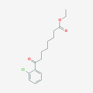 molecular formula C16H21ClO3 B1326124 Ethyl 8-(2-chlorophenyl)-8-oxooctanoate CAS No. 898759-09-6