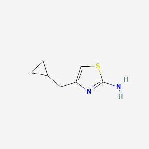 molecular formula C7H10N2S B13261259 4-(Cyclopropylmethyl)-1,3-thiazol-2-amine 