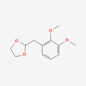 molecular formula C12H16O4 B1326126 3-(1,3-二氧戊环-2-基甲基)-1,2-二甲氧基苯 CAS No. 898759-21-2