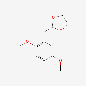 molecular formula C12H16O4 B1326127 2-(1,3-Dioxolan-2-ylmethyl)-1,4-dimethoxybenzene CAS No. 898759-24-5