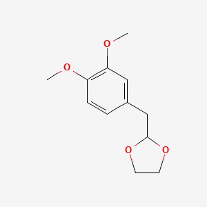 molecular formula C12H16O4 B1326128 4-(1,3-Dioxolan-2-ylmethyl)-1,2-dimethoxybenzene CAS No. 898759-27-8
