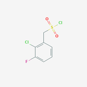 molecular formula C7H5Cl2FO2S B13261381 (2-Chloro-3-fluorophenyl)methanesulfonyl chloride 